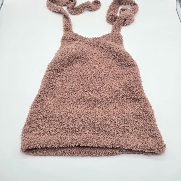 SKIMS Cozy Knit Halter Tank Womens L XL Rose Clay Tie Back - Picture 2 of 10